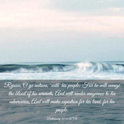Picture 03 - Deuteronomy 32:43 ASV - Rejoice, O ye nations, `with' his people: For he - Bible Verse Picture