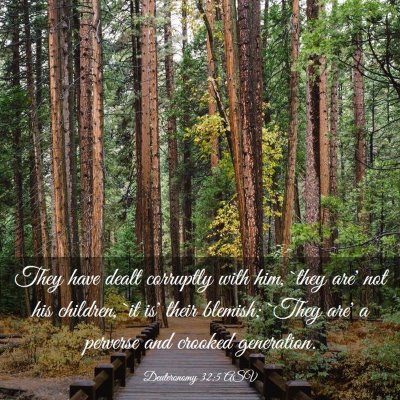 Picture 03 - Deuteronomy 32:5 ASV - They have dealt corruptly with him, `they are' - Bible Verse Picture