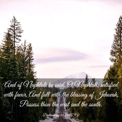 Picture 03 - Deuteronomy 33:23 ASV - And of Naphtali he said, O Naphtali, satisfied - Bible Verse Picture