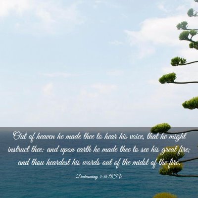 Picture 03 - Deuteronomy 4:36 ASV - Out of heaven he made thee to hear his voice, - Bible Verse Picture