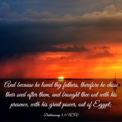 Picture 03 - Deuteronomy 4:37 ASV - And because he loved thy fathers, therefore he - Bible Verse Picture