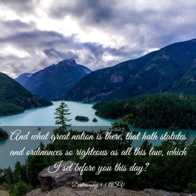 Picture 03 - Deuteronomy 4:8 ASV - And what great nation is there, that hath - Bible Verse Picture