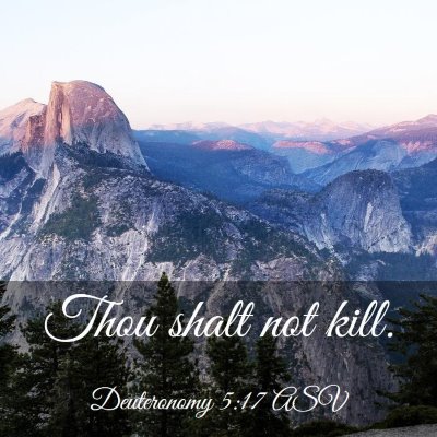 Picture 03 - Deuteronomy 5:17 ASV - Thou shalt not - Bible Verse Picture