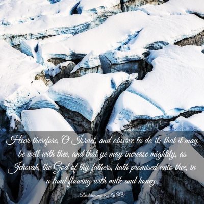 Picture 03 - Deuteronomy 6:3 ASV - Hear therefore, O Israel, and observe to do it; - Bible Verse Picture