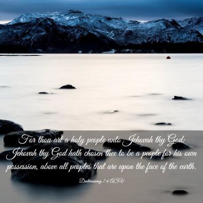 Picture 03 - Deuteronomy 7:6 ASV - For thou art a holy people unto Jehovah thy God: - Bible Verse Picture