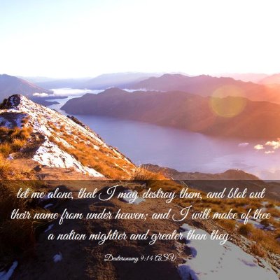Picture 03 - Deuteronomy 9:14 ASV - let me alone, that I may destroy them, and blot - Bible Verse Picture
