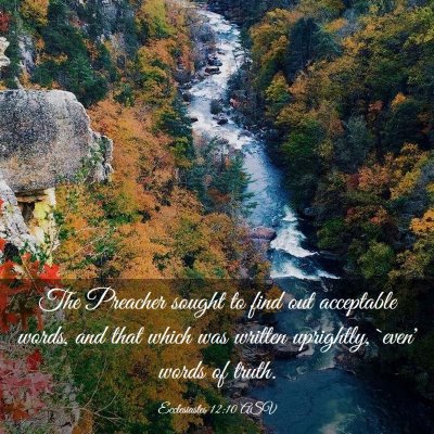 Picture 03 - Ecclesiastes 12:10 ASV - The Preacher sought to find out acceptable words, - Bible Verse Picture