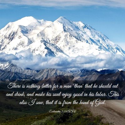 Picture 03 - Ecclesiastes 2:24 ASV - There is nothing better for a man `than' that he - Bible Verse Picture