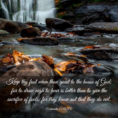 Picture 03 - Ecclesiastes 5:1 ASV - Keep thy foot when thou goest to the house of - Bible Verse Picture
