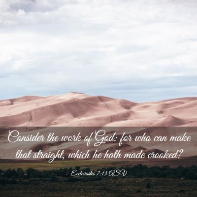 Picture 03 - Ecclesiastes 7:13 ASV - Consider the work of God: for who can make that - Bible Verse Picture