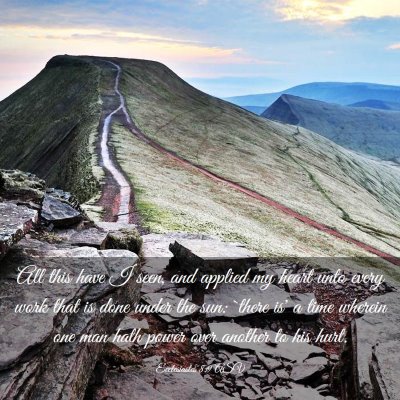 Picture 03 - Ecclesiastes 8:9 ASV - All this have I seen, and applied my heart unto - Bible Verse Picture