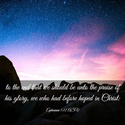 Picture 03 - Ephesians 1:12 ASV - to the end that we should be unto the praise of - Bible Verse Picture