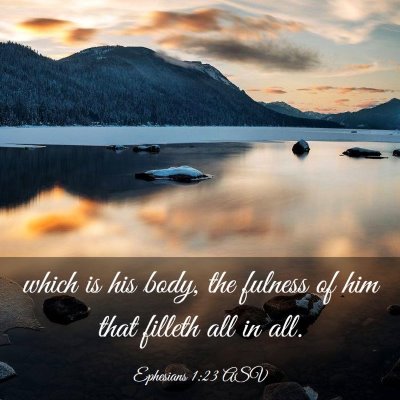 Picture 03 - Ephesians 1:23 ASV - which is his body, the fulness of him that - Bible Verse Picture