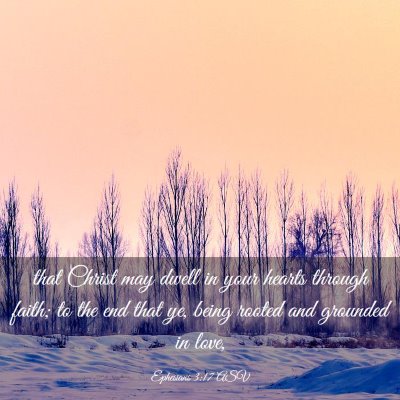 Picture 03 - Ephesians 3:17 ASV - that Christ may dwell in your hearts through - Bible Verse Picture