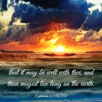 Picture 03 - Ephesians 6:3 ASV - that it may be well with thee, and thou mayest - Bible Verse Picture