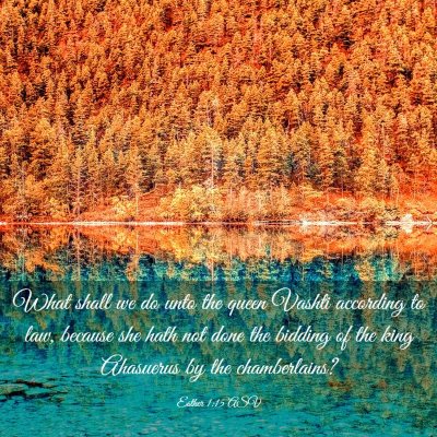 Picture 03 - Esther 1:15 ASV - What shall we do unto the queen Vashti according - Bible Verse Picture