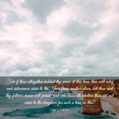 Picture 03 - Esther 4:14 ASV - For if thou altogether holdest thy peace at this - Bible Verse Picture