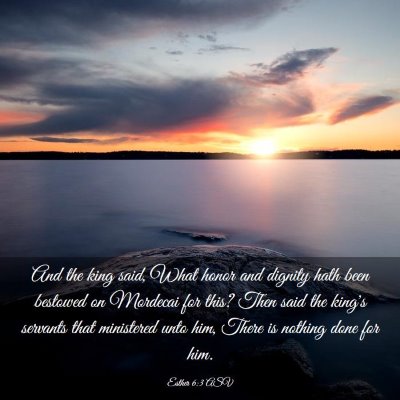 Picture 03 - Esther 6:3 ASV - And the king said, What honor and dignity hath - Bible Verse Picture
