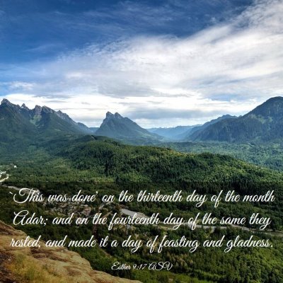 Picture 03 - Esther 9:17 ASV - `This was done' on the thirteenth day of the - Bible Verse Picture