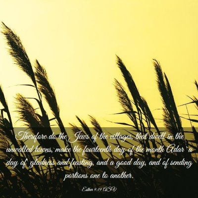 Picture 03 - Esther 9:19 ASV - Therefore do the Jews of the villages, that dwell - Bible Verse Picture