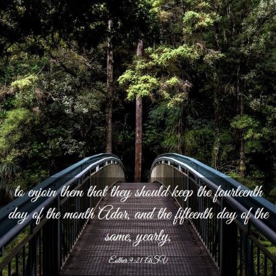 Picture 03 - Esther 9:21 ASV - to enjoin them that they should keep the - Bible Verse Picture