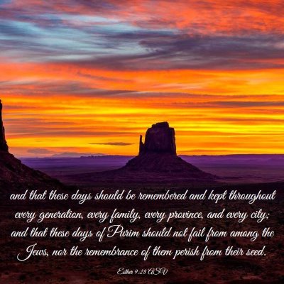 Picture 03 - Esther 9:28 ASV - and that these days should be remembered and kept - Bible Verse Picture