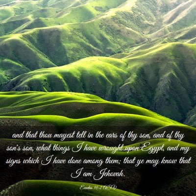 Picture 03 - Exodus 10:2 ASV - and that thou mayest tell in the ears of thy son, - Bible Verse Picture