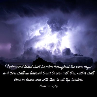 Picture 03 - Exodus 13:7 ASV - Unleavened bread shall be eaten throughout the - Bible Verse Picture