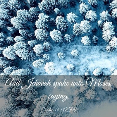 Picture 03 - Exodus 14:1 ASV - And Jehovah spake unto Moses, - Bible Verse Picture