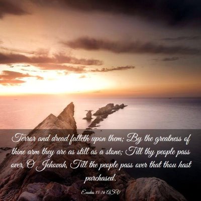 Picture 03 - Exodus 15:16 ASV - Terror and dread falleth upon them; By the - Bible Verse Picture