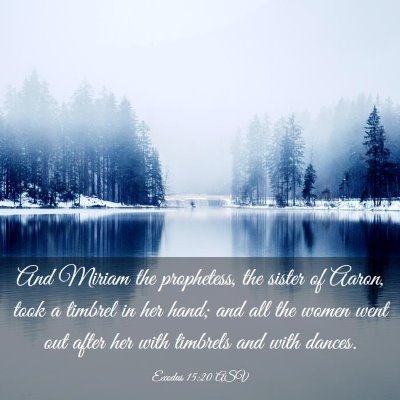 Picture 03 - Exodus 15:20 ASV - And Miriam the prophetess, the sister of Aaron, - Bible Verse Picture