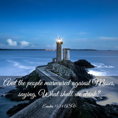Picture 03 - Exodus 15:24 ASV - And the people murmured against Moses, saying, - Bible Verse Picture