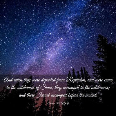 Picture 03 - Exodus 19:2 ASV - And when they were departed from Rephidim, and - Bible Verse Picture