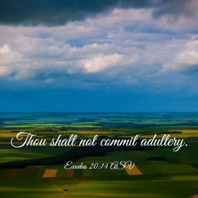 Picture 03 - Exodus 20:14 ASV - Thou shalt not commit - Bible Verse Picture