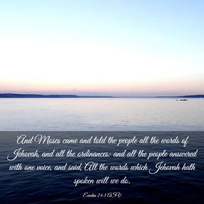 Picture 03 - Exodus 24:3 ASV - And Moses came and told the people all the words - Bible Verse Picture
