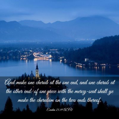 Picture 03 - Exodus 25:19 ASV - And make one cherub at the one end, and one - Bible Verse Picture