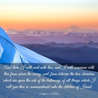 Picture 03 - Exodus 25:22 ASV - And there I will meet with thee, and I will - Bible Verse Picture