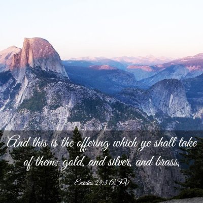 Picture 03 - Exodus 25:3 ASV - And this is the offering which ye shall take of - Bible Verse Picture