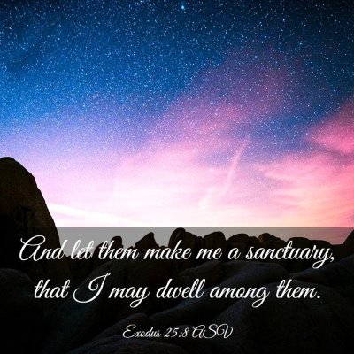 Picture 03 - Exodus 25:8 ASV - And let them make me a sanctuary, that I may - Bible Verse Picture