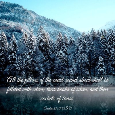 Picture 03 - Exodus 27:17 ASV - All the pillars of the court round about shall be - Bible Verse Picture
