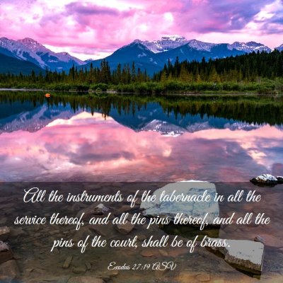 Picture 03 - Exodus 27:19 ASV - All the instruments of the tabernacle in all the - Bible Verse Picture