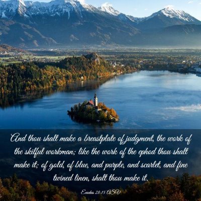 Picture 03 - Exodus 28:15 ASV - And thou shalt make a breastplate of judgment, - Bible Verse Picture