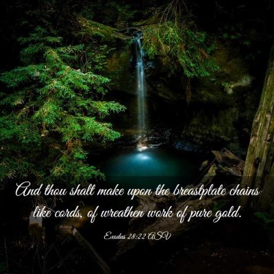 Picture 03 - Exodus 28:22 ASV - And thou shalt make upon the breastplate chains - Bible Verse Picture