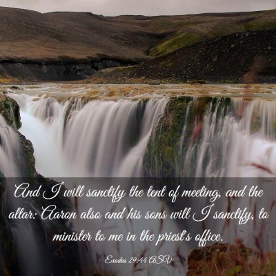 Picture 03 - Exodus 29:44 ASV - And I will sanctify the tent of meeting, and the - Bible Verse Picture