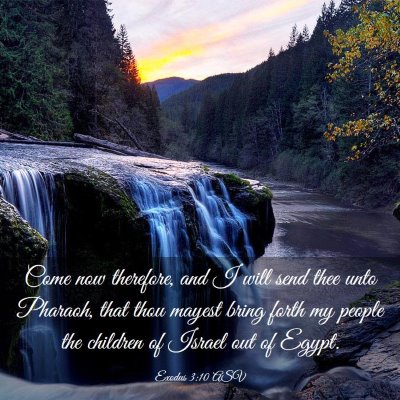 Picture 03 - Exodus 3:10 ASV - Come now therefore, and I will send thee unto - Bible Verse Picture