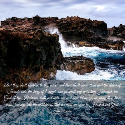 Picture 03 - Exodus 3:18 ASV - And they shall hearken to thy voice: and thou - Bible Verse Picture