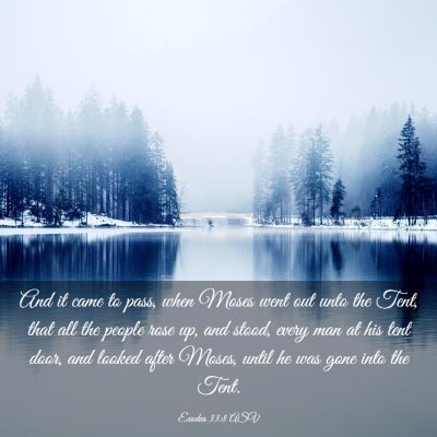 Picture 03 - Exodus 33:8 ASV - And it came to pass, when Moses went out unto the - Bible Verse Picture