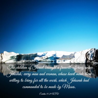 Picture 03 - Exodus 35:29 ASV - The children of Israel brought a - Bible Verse Picture