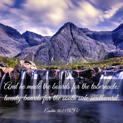 Picture 03 - Exodus 36:23 ASV - And he made the boards for the tabernacle: twenty - Bible Verse Picture