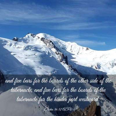Picture 03 - Exodus 36:32 ASV - and five bars for the boards of the other side of - Bible Verse Picture